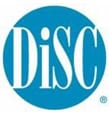A blue disc logo with the word disc in it.